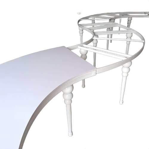 不锈钢婚庆餐桌酒店宴会厅桌钢化玻璃大圆桌3.4米拼接宴会桌