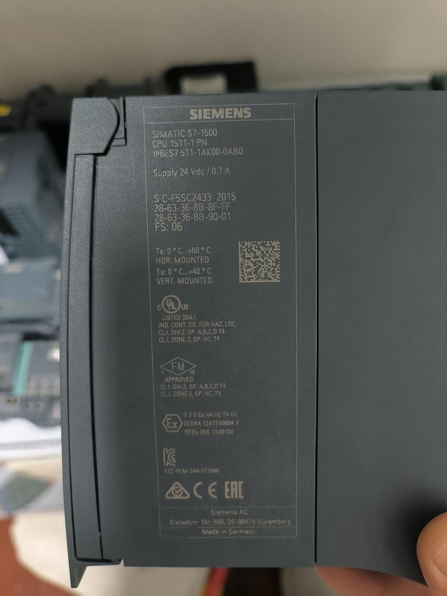 西门子1500系列模块 511-1AK00 511-1AK0