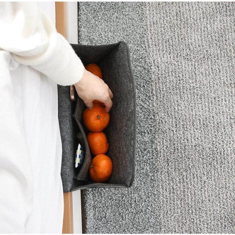 床头挂包毛毡宿舍家用可挂袋收纳布袋布兜置物袋卧室沙发创意手机