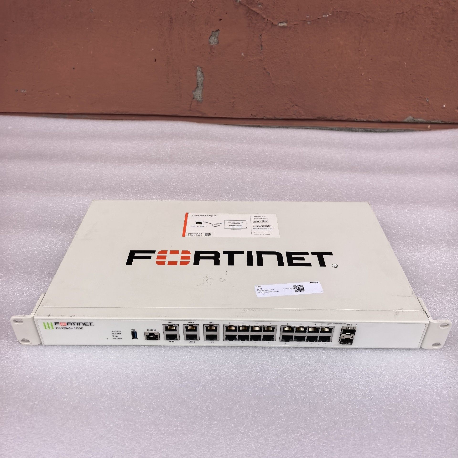 飞塔Fortigate FG-100E 千兆企业防火墙 已恢