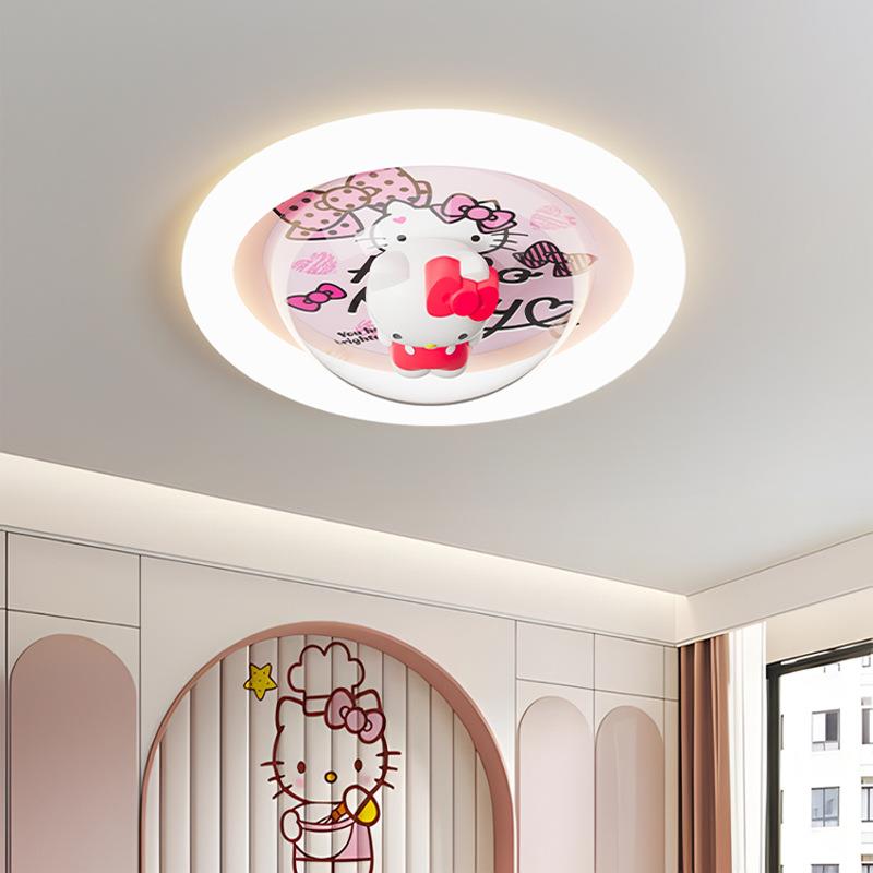 儿童房卡通吸顶灯奶油风卧室灯男孩女孩护眼吸顶灯全光谱房间灯