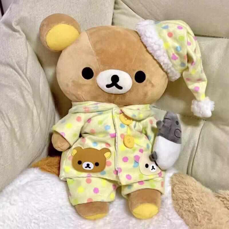 轻松熊睡衣拉拉熊玩偶穿睡衣的生日礼物同款周边玩偶熊玩偶送女友