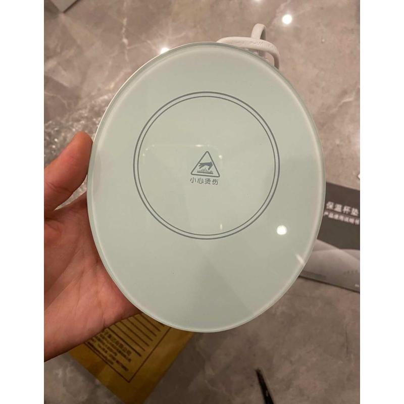 55度正品保温杯垫加厚钢化玻璃面板保温加热高端款