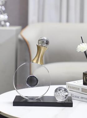 欧式轻奢柜透明水1930晶饰琵琶件艺术装摆玄关卧室客厅电视家居装