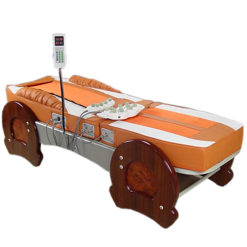 英文出口温玉按摩床玉石加热电动按摩床按摩赭石温热按摩器