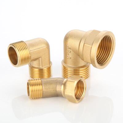 全铜加厚弯头4/6分1寸加长外牙内丝水管内外丝燃气管异径接头配件