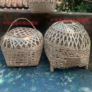 竹编鸡笼关鸡鸭的笼子鸭笼子特大号养小鸡专用笼子外出鸡笼头层竹