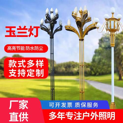LED异形组合灯景观灯工程路灯合杆新中式藏族中华灯玉兰灯罩
