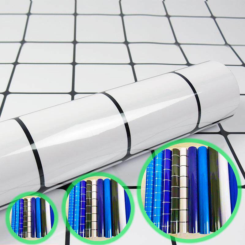 鱼缸背景贴纸底板方格子贴低底纸缸外自粘高清马赛克底贴底部壁纸