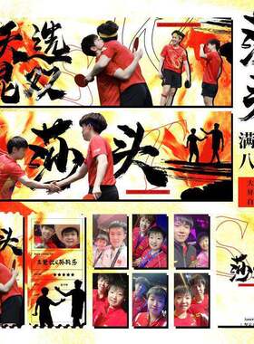 莎头王楚钦孙颖莎国乒满天星周边套装手幅小卡票根应援物礼包粉丝