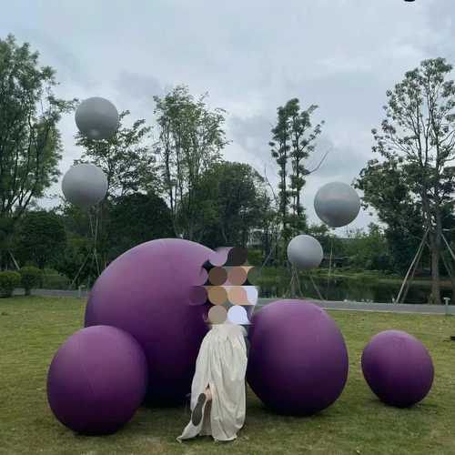 PVC闭气充气告白气球圆球气模闭气PVC印字喷绘图案喷绘悬挂气模