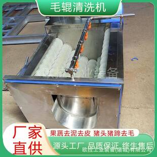 土豆芋头清洗设备 自动毛辊清洗机 全自动果蔬清洗去皮流水线