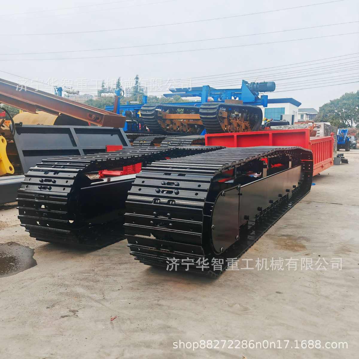 10吨8吨履带底盘大型钢制遥控电动液压工厂橡胶履带底盘破碎专用