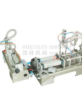 气动食品化工液体灌装机日化定量充填机卧式柱塞泵可调3-15000ml