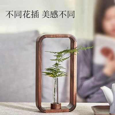 胡桃木花瓶 乔迁搬家礼物新居礼品客厅装饰暖房实用送人乔迁之喜