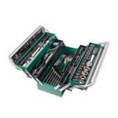 8件汽修437工组具套汽修机修铁盒筒棘轮扳手铬套钒钢组合5拆卸套