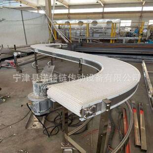 宁津厂家塑料转弯链板输送机 槟榔清洗输送机 塑料白色输送带