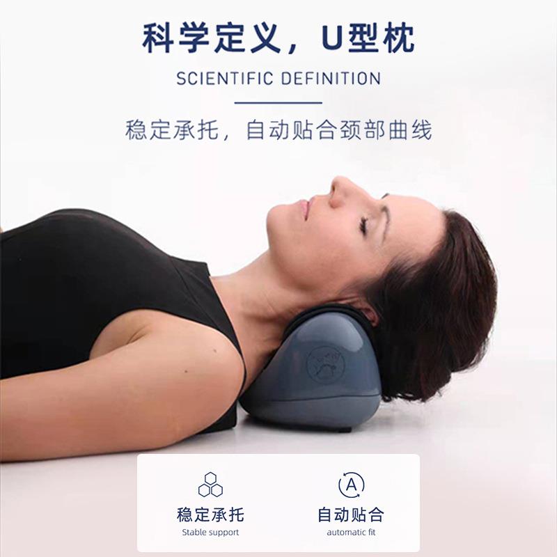 新款直销颈部按摩器肩颈护颈气压按摩仪多功能按摩枕揉捏热敷按摩