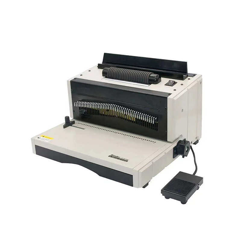 EC8706电动装订机单线圈标书办公文件打孔装订一体机