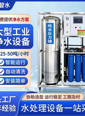 工业RO反渗透净水器商用去离子超纯水机直饮水过滤大型水处理设备