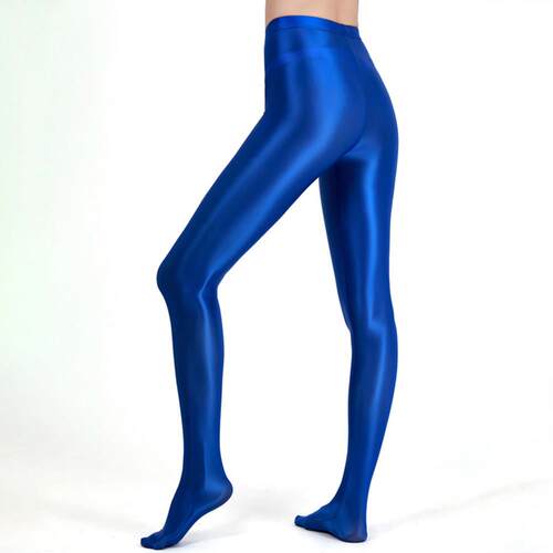 Women Oily Glossy Silky Leggings Seamless Satin Tights High