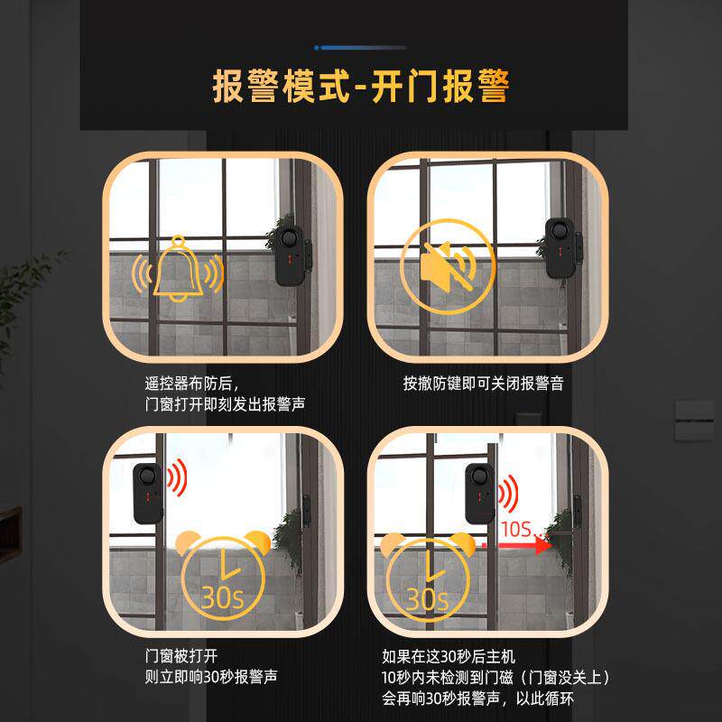 工厂直销防水门窗报警防盗迎宾紧急呼叫多模式呼叫大音量门磁跨境