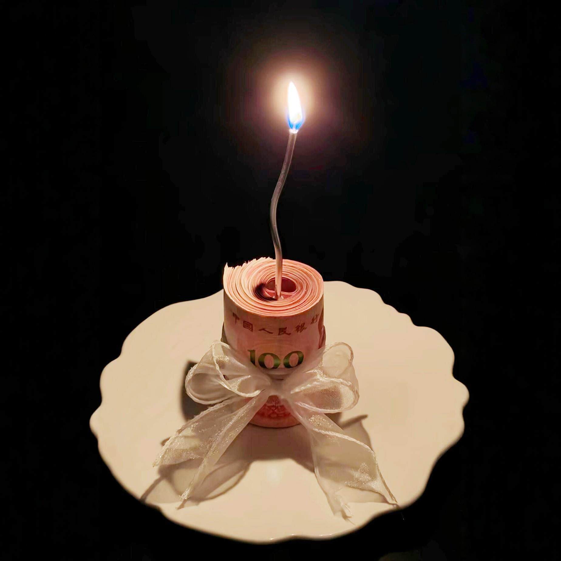 创意蝴蝶结蜡烛纪念日装饰桌面摆件手工DIY材料包情人节浪漫礼物