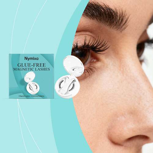 Nymixa Magnetic False Eyelash Set - Curled Style with Natura