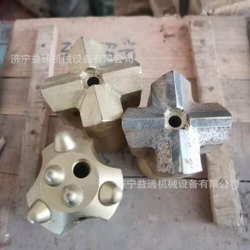R32螺纹开口高炉钻头φ45φ50φ55十字合金钻头硬质合金风钻头
