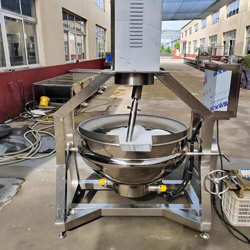 红油熬制星行炒锅沙拉酱可倾式搅拌炒锅大型预制菜加工炒锅设备