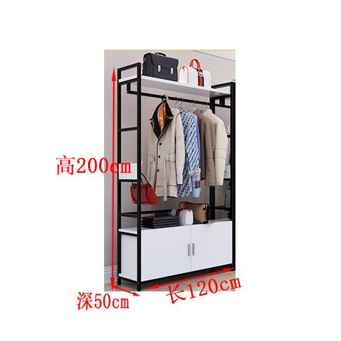 高档纳钢木衣柜简约简易加固收衣橱落地现代铁艺衣柜经济型组合实