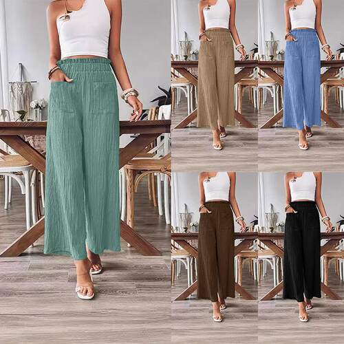 Women's wide leg pants make them look slimmer