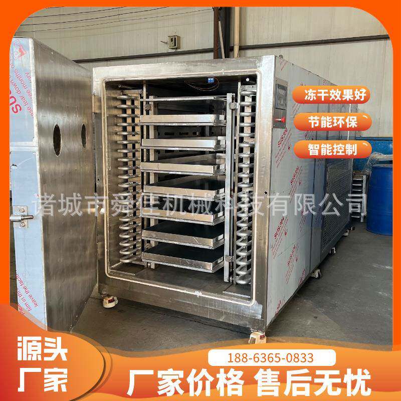 休闲食品秋葵无花果真空脱水冻干机白果何首乌低温冻干机