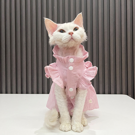 超薄夏季背心裙任发财无毛猫衣服，斯芬克斯猫德文衣服