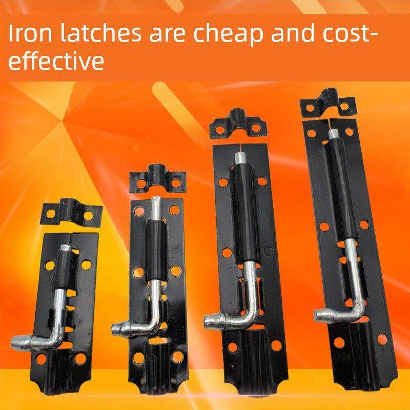 便宜的老式黑铁闩门锁和窗户锁喷漆简单的门螺栓门锁,基础建材,明插销,淘宝优惠券,粉丝福利购,淘宝优惠卷