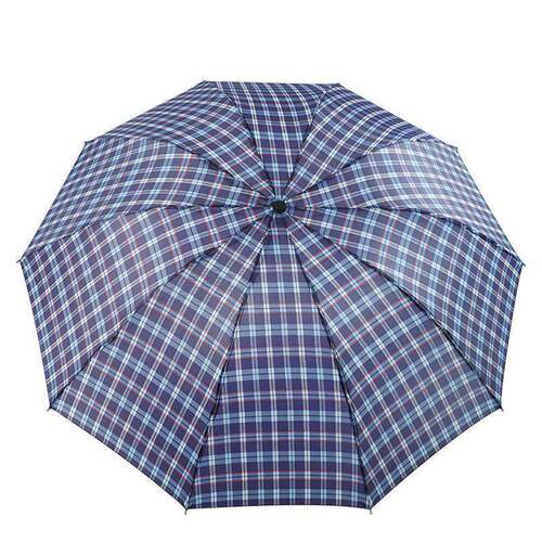十骨加大格子雨伞加固双人三人大号折叠雨伞男款三折晴雨伞超大号