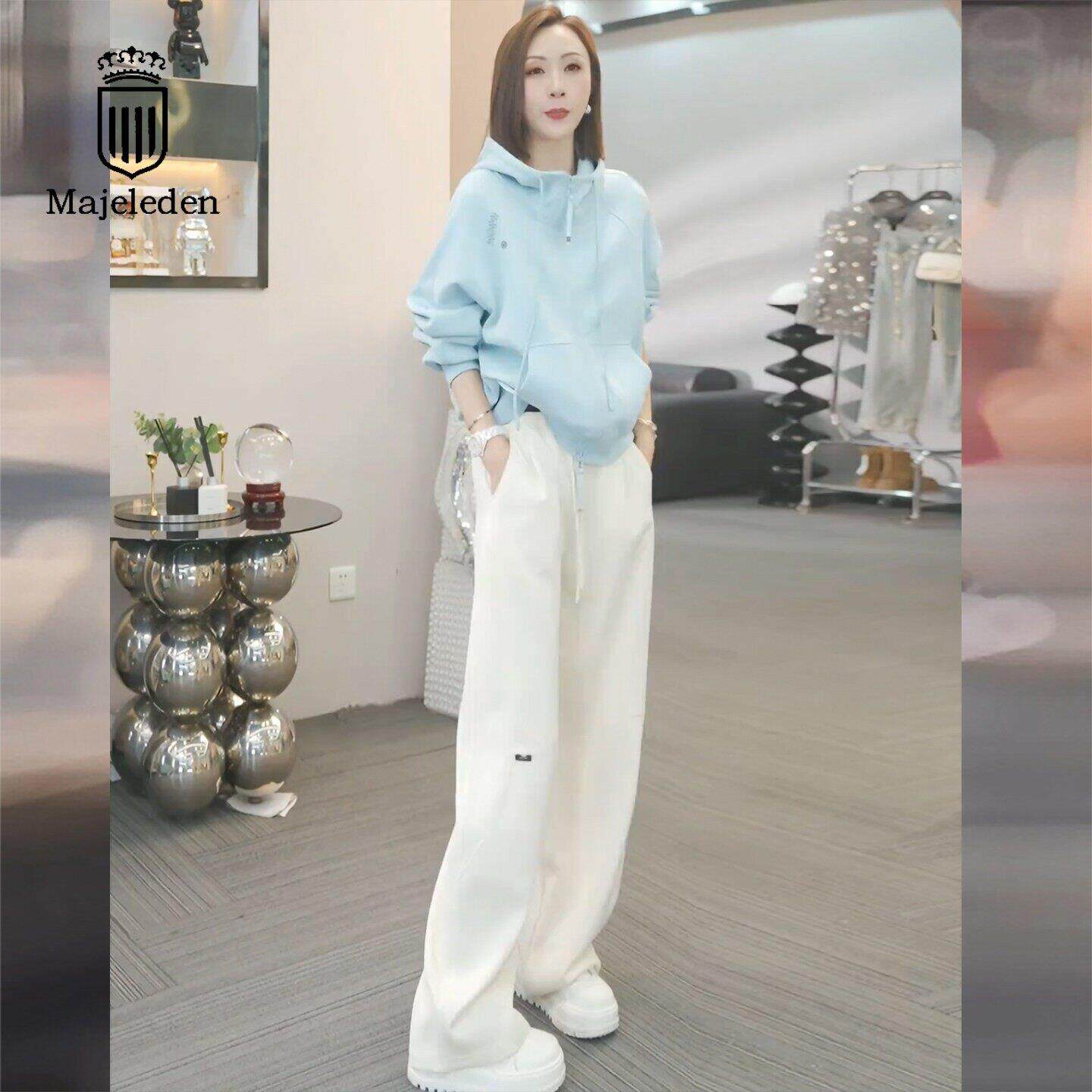 正品2026春新款休闲运动套装女气质减龄高级感连帽卫衣卫裤两件套