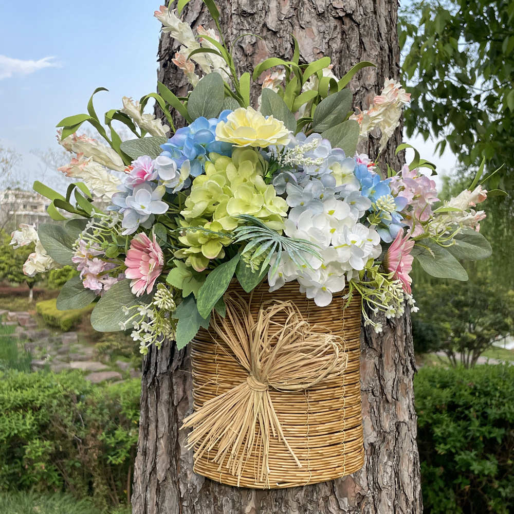 2025春季花环郁金香门篮家居装饰前门门挂春夏季新品
