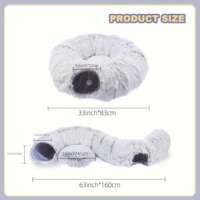Cat Tunnel Bed for Indoor Cats Soft Donut Hideaway with thumbnail 6