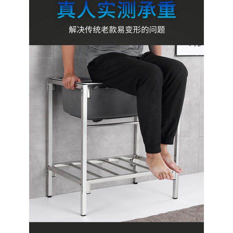 新款直销不锈钢洗莱盆不绣钢锈洗手台可移动的洗手盆简易洗手盆可