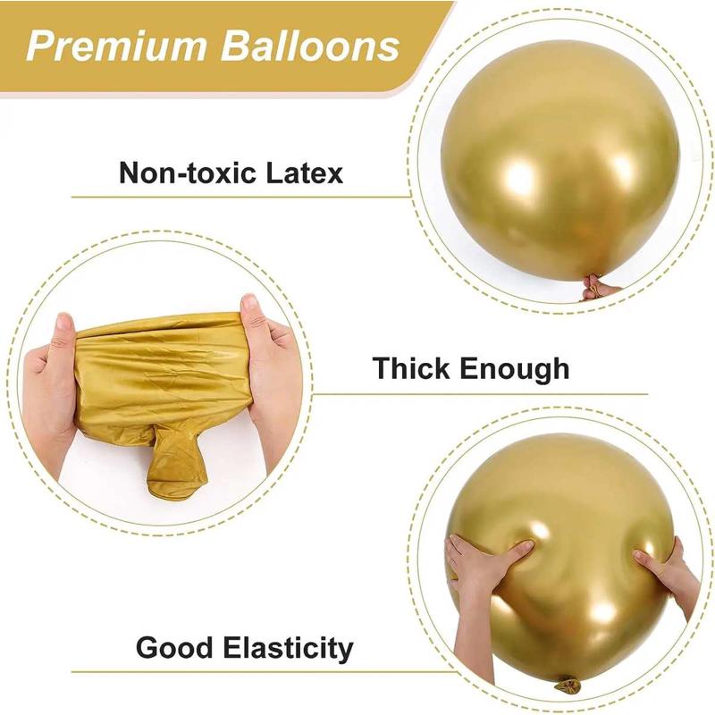 36寸金属气球 生日派对铬金色加厚乳胶气球超大 婚宴活动装饰气球