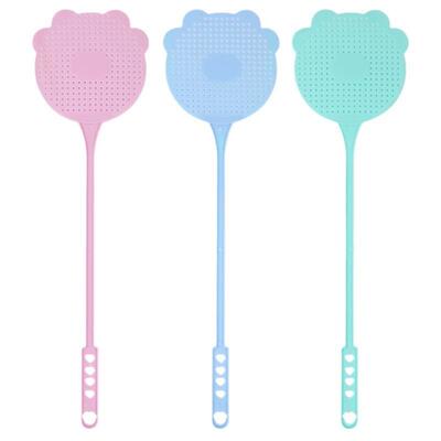 Thickened mesh plastic fly swatter with extended handle for