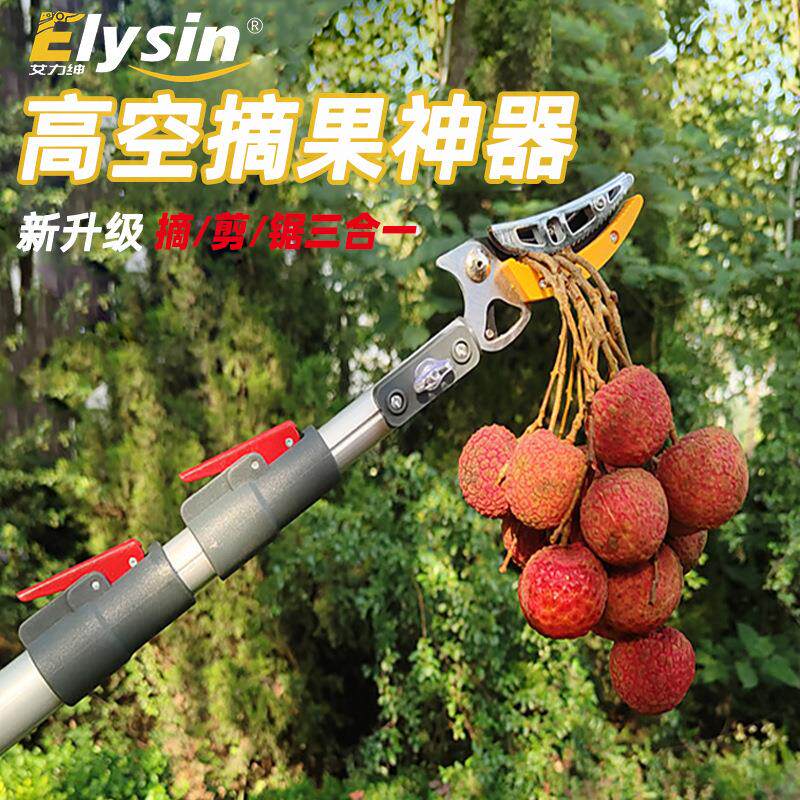 高空伸缩摘果剪采果剪摘果器摘柿子荔枝龙眼枇杷工具高枝摘果剪