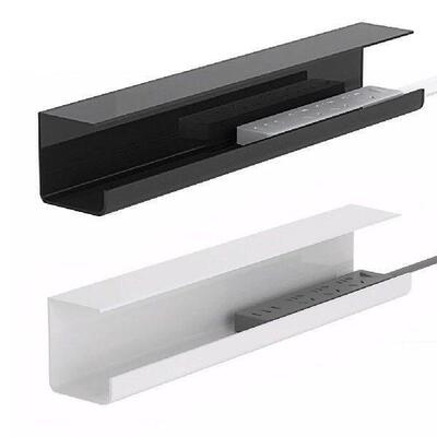 Under Desk Cable Management Tray Self Adhesive Metal Cable