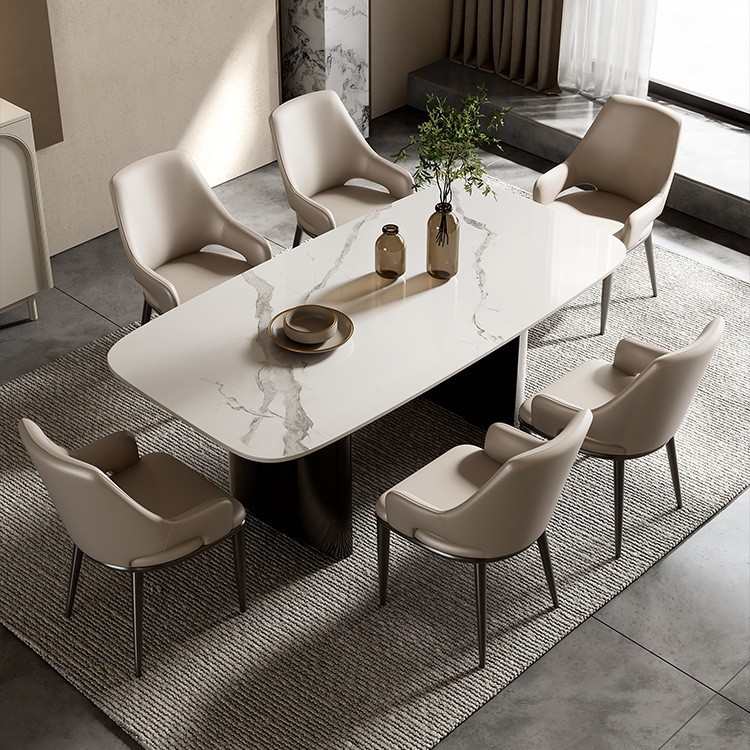 现代餐椅家用北欧奢网式皮质红酒椅子感凳德店轻渲高级餐意椅餐桌