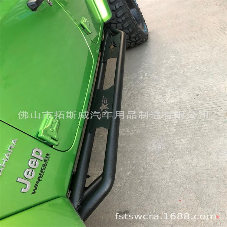 18-19JL新款 牧马人改装四门越野攀岩踏板 防护三管侧护杠