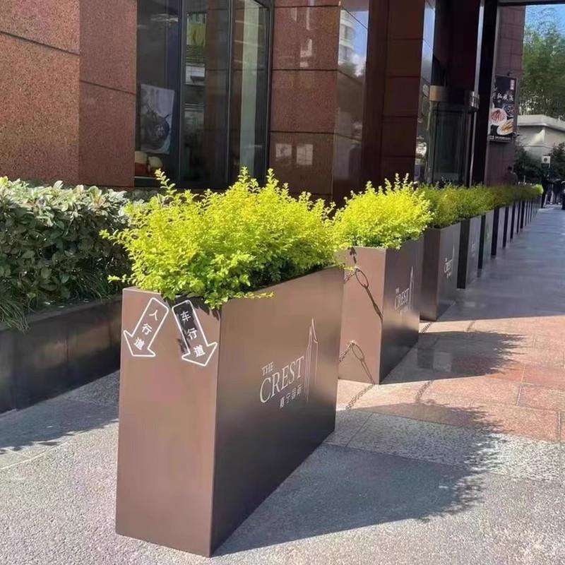 户外庭院花坛围栏商业街广场花槽花栏奶茶店花箱隔断组合