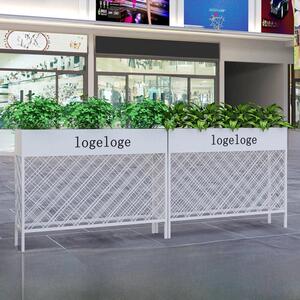 户外花箱铁艺防锈花槽商业街外摆咖啡店休闲区围栏隔断种植箱定制