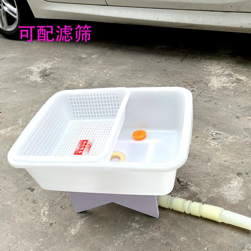 塑料水池加厚家用洗碗洗菜池装饭店简易墩布池长方形洗碗槽拖把池