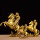 黄铜马上封侯摆件马到成功有钱工艺品家居客厅装 饰礼品铁艺骑马